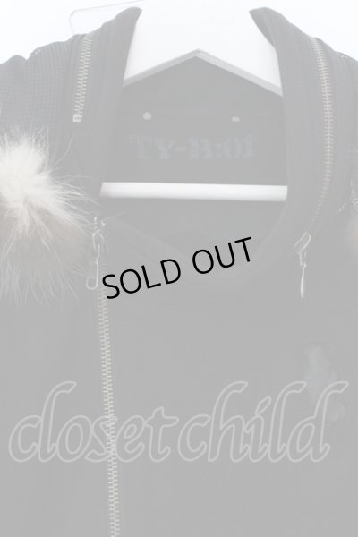 画像2: 14th Addiction / FUR HOODIE プリントリペアパーカー 1 ブラック O-25-02-28-061-14-to-YM-OS