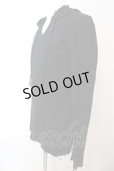 画像2: 14th Addiction / レースアップワッフルペーズリーパーカー 1 ブラック O-25-02-28-062-14-to-YM-OS (2)