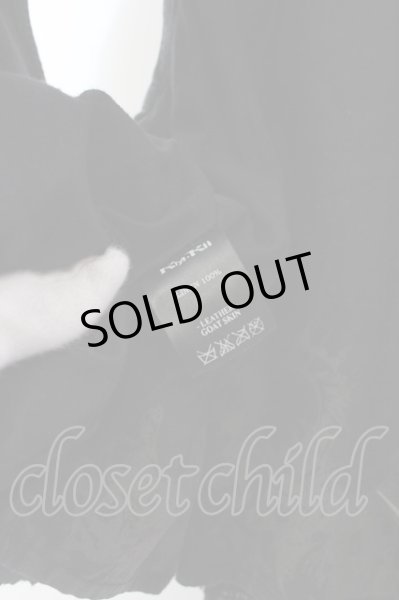 画像6: KMRii / バックサーペントクロスリネンレザーベスト 1 ブラック O-25-02-28-066-KM-to-YM-OS (6)