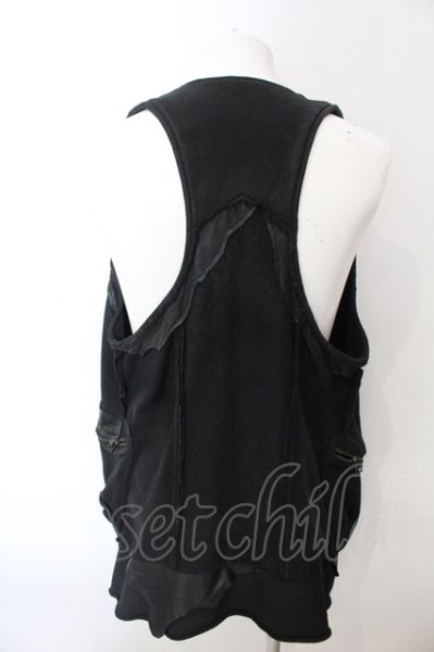 画像4: 14th Addiction / COATING SWEAT LONG VEST　ベスト  ブラック O-25-02-28-067-14-to-YM-ZT-ML023 (4)