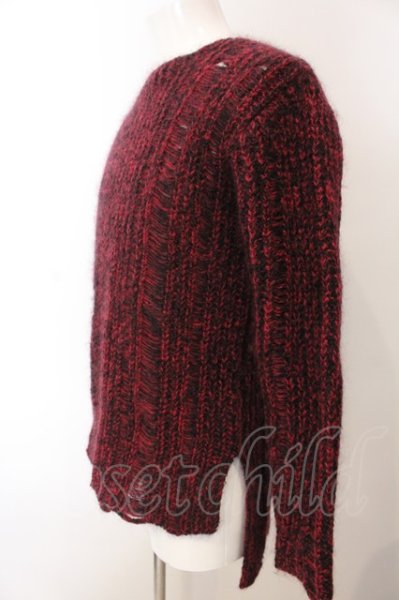 画像2: FAGASSENT / ダメージニット  レッド O-25-02-28-069-FA-to-YM-ZT279 (2)