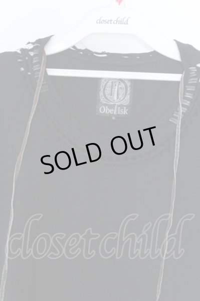 画像2: Obelisk / ディアスキンフリンジロングTシャツ S ブラック O-25-02-28-072-Ob-ts-YM-OS (2)