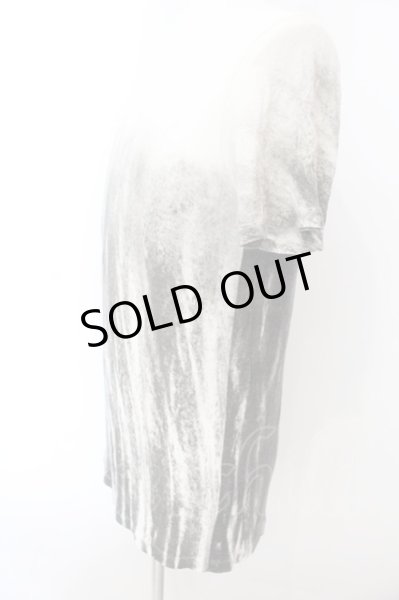 画像2: 14th Addiction / バッククロスムラ染めTシャツ 1 ホワイトｘグレー O-25-02-28-076-14-ts-YM-OS (2)