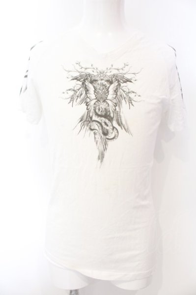 画像1: 14th Addiction / プリントTシャツ 1 ホワイト O-25-02-28-077-14-ts-YM-ZT339 (1)