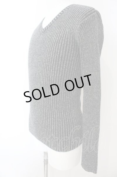 画像2: Request / テレコVネックニットソー【買取対象外】 2 ミックス O-25-02-28-083-Re-to-YM-ZT280 (2)