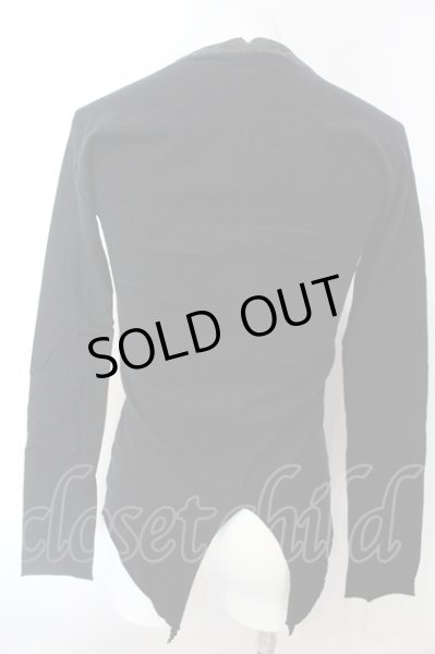 画像3: zeitganz / パイソンVネック燕尾カットソー M ブラック O-25-02-28-085-ZE-to-YM-ZT292 (3)