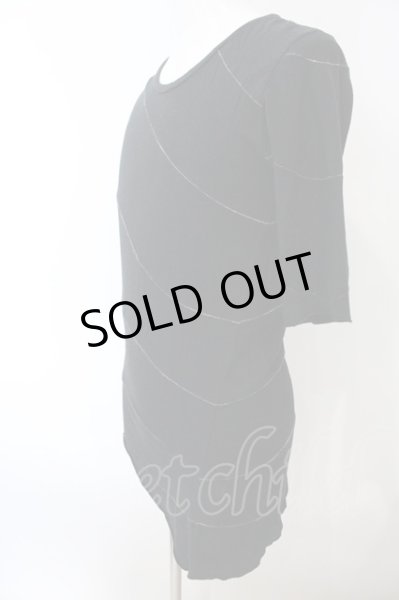 画像2: HARLEM ROUNGE / アシンメトリーステッチ五分袖カットソー【買取対象外】 M ブラック O-25-02-28-086-HA-to-YM-OS (2)