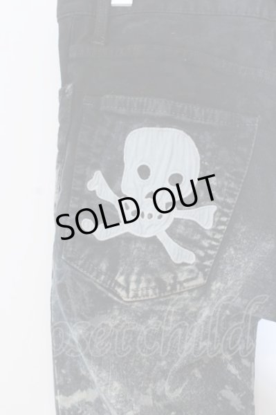 画像3: LGB / S-WOLF+BR-SKL スカルパッチデニムパンツ【メンズ29】 29 ブラックｘブルー系 O-25-02-28-094-LG-pa-YM-OS (3)