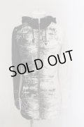 CIVARIZE / Doubt 総柄バイカラーデザインロングパーカー 44 ブラックｘホワイト O-25-02-28-013-CI-to-YM-OS