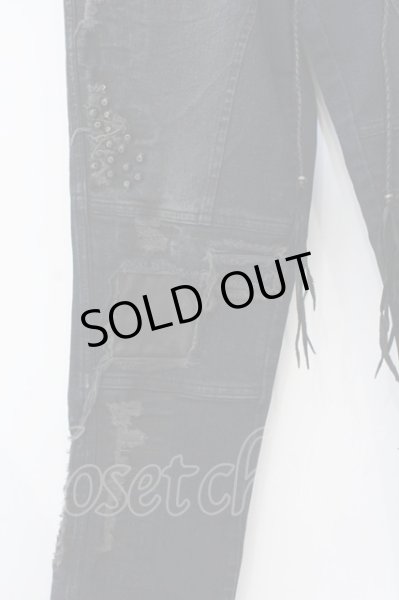 画像3: KMRii / Crush Skinny Denimu パンツ 2 ネイビー O-25-02-28-095-KM-pa-YM-OS (3)