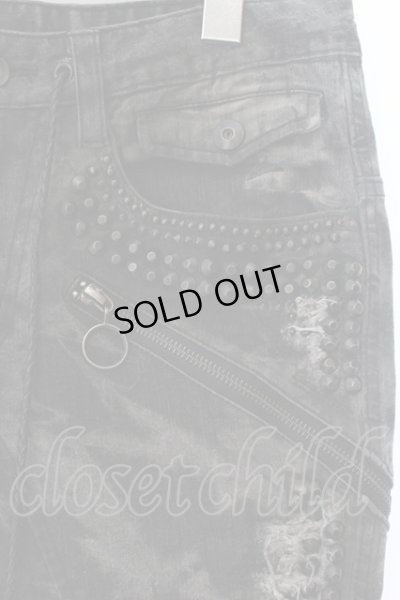 画像2: KMRii / Crush Skinny Cropped Denim パンツ 1 ブラックｘグレー O-25-02-28-096-KM-pa-YM-OS