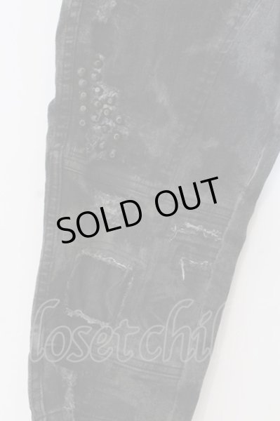 画像3: KMRii / Crush Skinny Cropped Denim パンツ 1 ブラックｘグレー O-25-02-28-096-KM-pa-YM-OS (3)