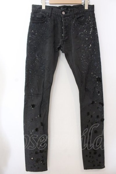 画像1: FAGASSENT / Shotgun Damage Denim パンツ 1 ブラック O-25-02-28-098-FA-pa-YM-ZT337 (1)