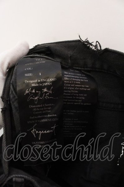画像6: FAGASSENT / Shotgun Damage Denim パンツ 1 ブラック O-25-02-28-098-FA-pa-YM-ZT337 (6)