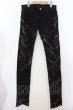 画像1: FAGASSENT / phantom ダメージデニムパンツ 1（26inch） ブラックｘレッド O-25-02-28-099-FA-pa-YM-ZT337 (1)
