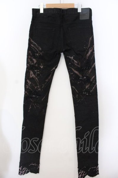 画像5: FAGASSENT / phantom ダメージデニムパンツ 1（26inch） ブラックｘレッド O-25-02-28-099-FA-pa-YM-ZT337 (5)