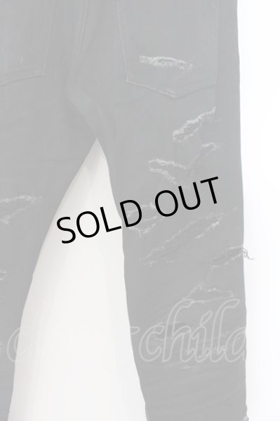 画像4: FAGASSENT / Ost Artisanal デストロイデニムパンツ 2 ブラック O-25-02-28-100-FA-pa-YM-ZT337 (4)