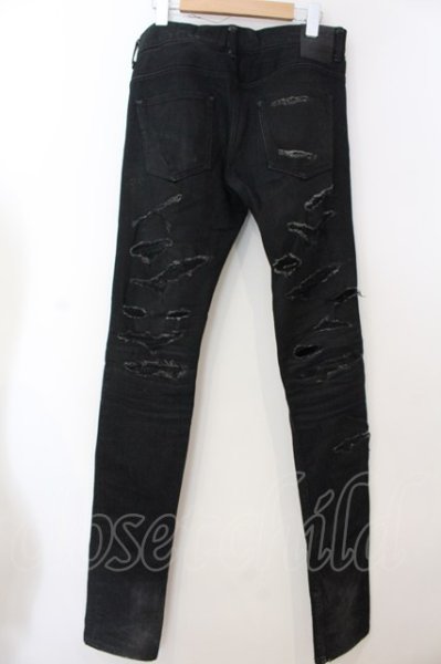 画像5: FAGASSENT / Ost Artisanal デストロイデニムパンツ 2 ブラック O-25-02-28-100-FA-pa-YM-ZT337 (5)