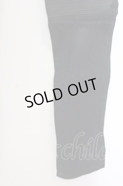 画像3: Obelisk / 蛇腹ライダースデニムパンツ 28 ブラック O-25-02-28-101-Ob-pa-YM-OS (3)