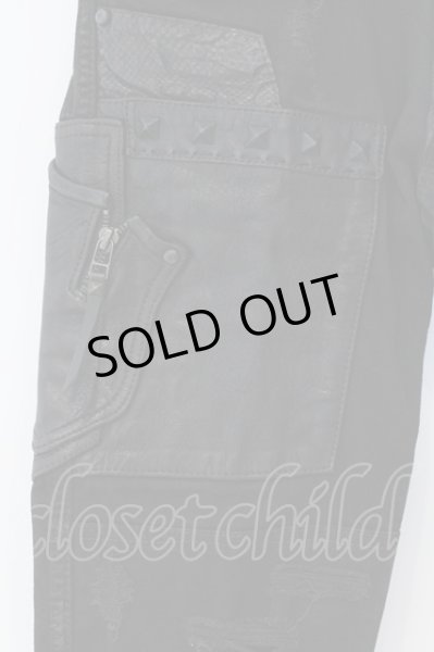 画像3: 14th Addiction / Leater Work Flareパンツ 1 ブラック O-25-02-28-108-14-pa-YM-OS (3)