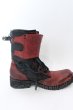 画像5: KMRii / Chrome Boots 11　ブーツ レッドｘブラック O-25-02-28-116-KM-sho-YM-ZT-S001 (5)