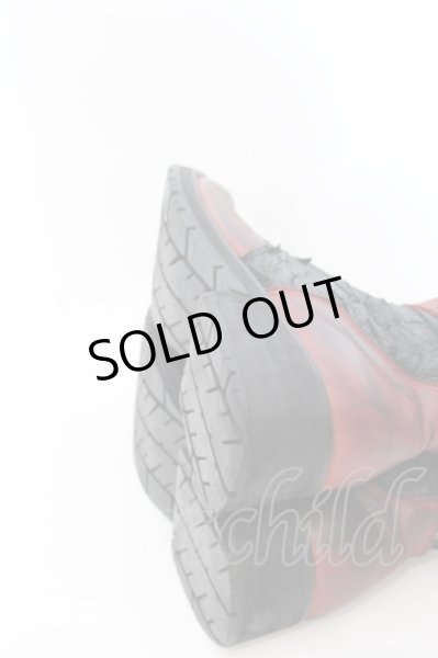 画像8: KMRii / Chrome Boots 11　ブーツ レッドｘブラック O-25-02-28-116-KM-sho-YM-ZT-S001 (8)