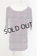JURY BLACK / スカルボーダーTシャツ 3 パープル O-25-02-28-017-JU-to-YM-ZT276