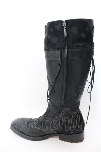 画像3: Hiromu Takahara / ハラコスキンスカルブーツ 41 ブラック O-25-02-28-118-Hi-sho-YM-ZT-S003 (3)