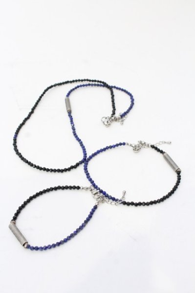 画像1: GLIM CLAP / 3 pieces natural stone アクセサリ-  ブルーｘブラック O-25-02-28-120-GL-ac-YM-OS (1)