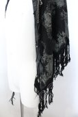 画像2: KMRii / MAGNOLIA LEATHER STOLE ストール  ブラック O-25-02-28-122-KM-za-YM-ZT342 (2)