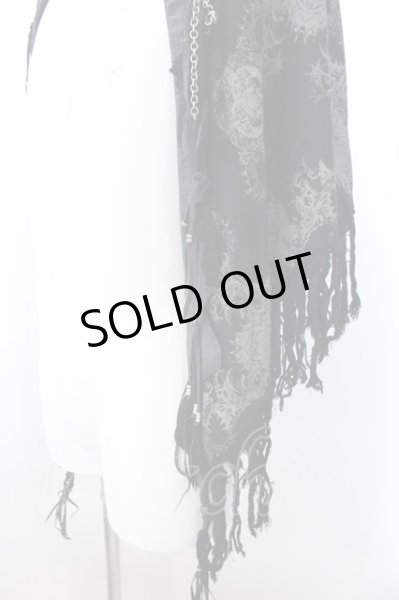 画像2: KMRii / MAGNOLIA LEATHER STOLE ストール  ブラック O-25-02-28-122-KM-za-YM-ZT342 (2)