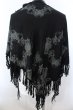 画像4: KMRii / MAGNOLIA LEATHER STOLE ストール  ブラック O-25-02-28-122-KM-za-YM-ZT342 (4)