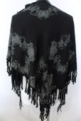 画像4: KMRii / MAGNOLIA LEATHER STOLE ストール  ブラック O-25-02-28-122-KM-za-YM-ZT342 (4)