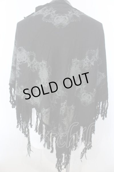 画像4: KMRii / MAGNOLIA LEATHER STOLE ストール  ブラック O-25-02-28-122-KM-za-YM-ZT342 (4)