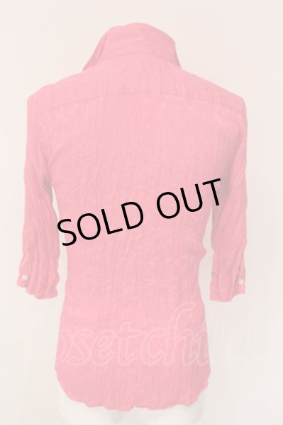 画像3: TORNADO MART / フラワージャガード七分袖シャツ M ショッキングピンク O-25-02-28-021-TO-sh-YM-ZT264 (3)