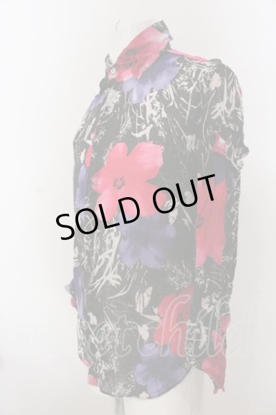 画像2: FranCisT_MOR.K.S. / 別注フルスワロハイビスカルシャツ 2 ブラックｘマルチ O-25-02-28-031-Fr-sh-YM-ZT261 (2)