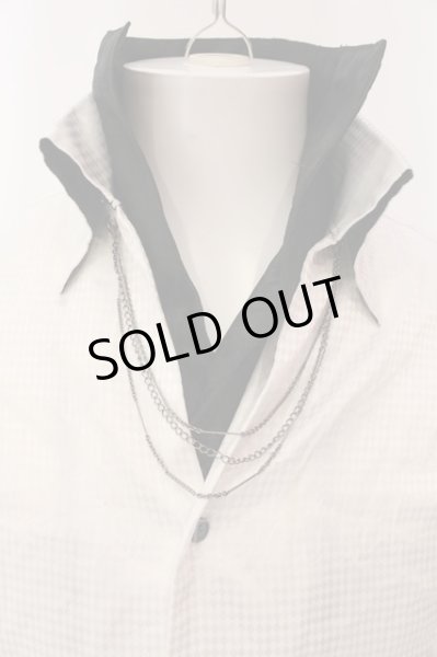 画像2: BUFFALO BOBS / レイヤードドレスシャツ 2 ホワイトｘブラック O-25-03-09-032-BU-sh-YM-ZT378 (2)