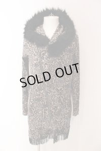 CIVARIZE / Bias ファー付クラッシュベロアフリンジパーカー 46 レオパード O-25-03-09-035-CI-to-YM-OS