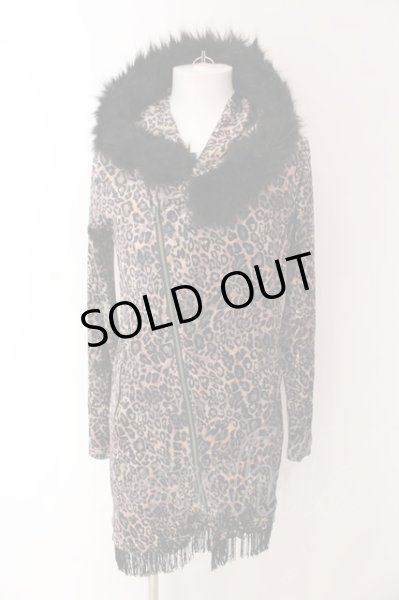 画像1: CIVARIZE / Bias ファー付クラッシュベロアフリンジパーカー 46 レオパード O-25-03-09-035-CI-to-YM-OS (1)