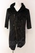 画像1: CIVARIZE / Greed アシンメトリーデザインクラッシュベロア5分袖パーカー 46 ブラック O-25-03-09-037-CI-to-YM-ZT354 (1)