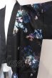 画像2: CIVARIZE / Civilizationフラワー総柄着物カーディガン F ブラックxブルー O-25-03-09-038-CI-to-YM-ZT354 (2)