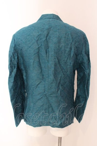 画像2: TORNADO MART / 麻ジオメトリックジャカードジャケット LL グリーン O-25-03-09-039-TO-ja-YM-ZT354 (2)