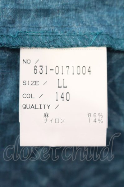 画像3: TORNADO MART / 麻ジオメトリックジャカードジャケット LL グリーン O-25-03-09-039-TO-ja-YM-ZT354 (3)