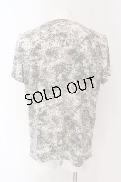 画像2: Aegnoir / 総柄ドレープネックTシャツ XL グレー O-25-03-09-041-AG-ts-YM-ZT378 (2)