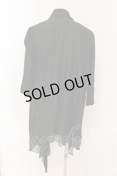 画像2: CIVARIZE / Repレイヤードレース5分袖トッパーカーディガン 46 ブラック O-25-03-09-050-CI-to-YM-OS (2)