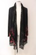画像1: CIVARIZE / Angerレイヤードレーストッパーフラワーカーディガン 46 ブラックｘレッド O-25-03-09-052-CI-to-YM-ZT378 (1)