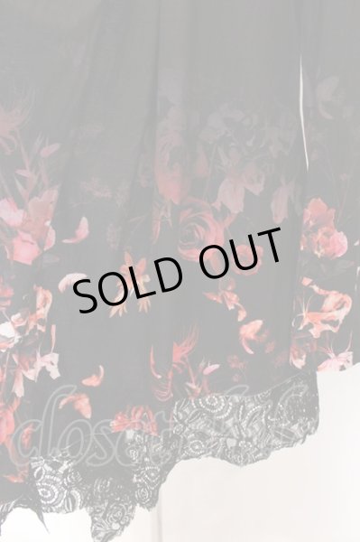 画像2: CIVARIZE / Angerレイヤードレーストッパーフラワーカーディガン 46 ブラックｘレッド O-25-03-09-052-CI-to-YM-ZT378 (2)