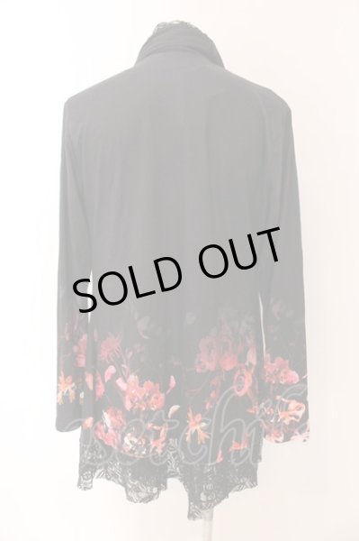 画像3: CIVARIZE / Angerレイヤードレーストッパーフラワーカーディガン 46 ブラックｘレッド O-25-03-09-052-CI-to-YM-ZT378 (3)