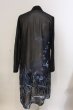 画像2: CIVARIZE / PIKOコラボスモークプリントシフォンカーディガン F ブラックxブルー O-25-03-09-054-CI-to-YM-ZT378 (2)