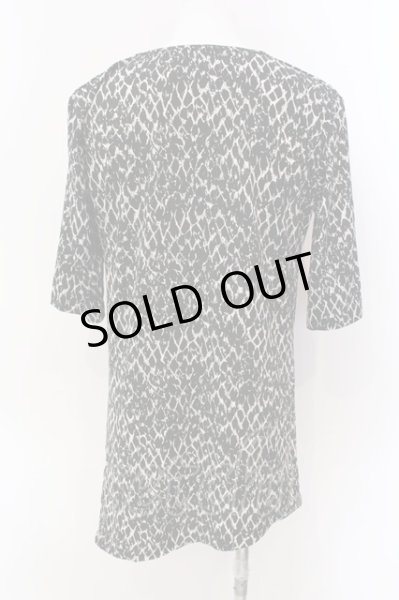 画像2: SEANA / 総柄ドレープロングカットソー L ブラックｘホワイト O-25-03-09-057-SE-to-YM-ZT173 (2)